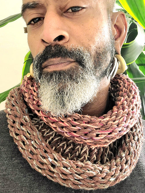 Knit Cowl brn/gradation