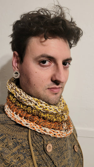Striped Knit Cowl